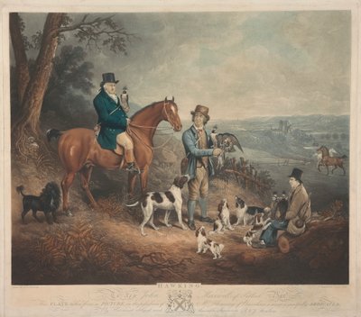 Malcolm Fleming of Barochan 1745-1811. Hawking by Charles Turner