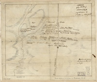 Battle of Camden, Augt. 16 by Charles Vallancey
