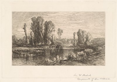Landscape with Hay Wagon by Charles Volkmar