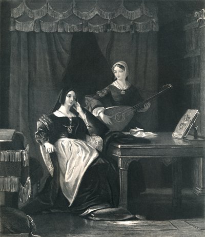 Queen Katherine King Henry VIII by Charles W. Sharpe