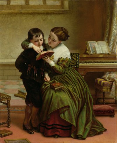 George Herbert and His Mother by Charles West Cope