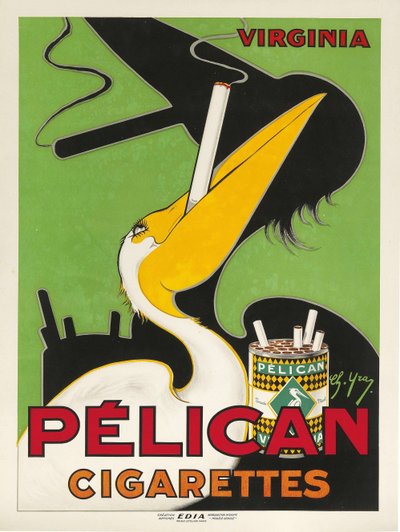 Pelican Cigarettes, c. 1930 by Charles Yray