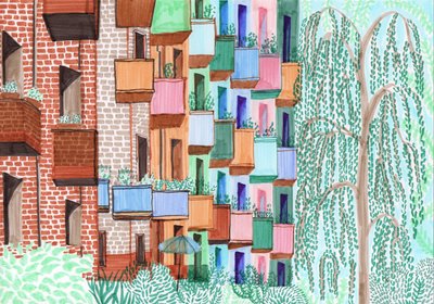 Balconies of Kreuzberg, 2017 by Charlotte Orr