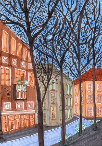 Friedrichshain at Night by Charlotte Orr