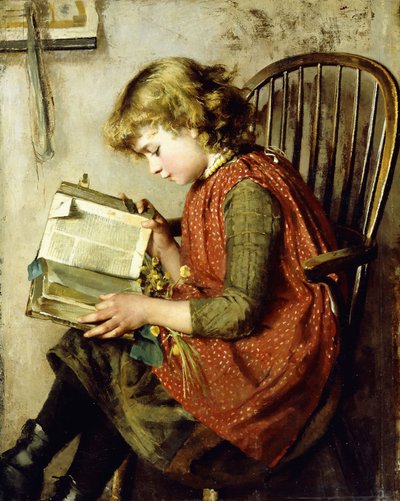 A Young Girl Reading by Charlotte Weeks