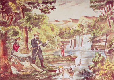Fishing Scene by Chas Hart