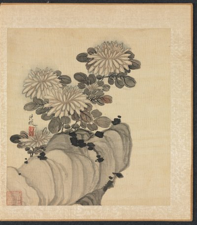Paintings after Ancient Masters: Chrysanthemum and Rock by Chen Hongshou