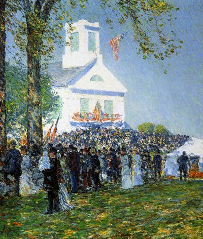 An American Country Fair by Childe Frederick Hassam