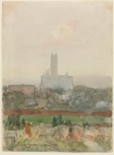 Canterbury Cathedral by Childe Frederick Hassam