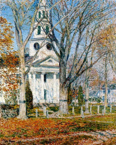 Church at Old Lyme by Childe Frederick Hassam