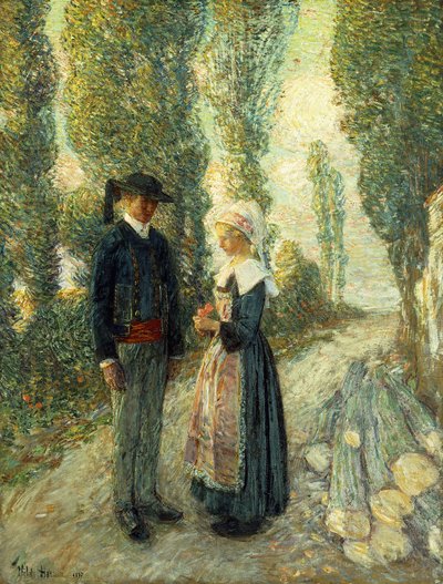 In Brittany, Evening Hour, Pont Aven by Childe Frederick Hassam
