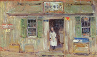 News Depot, Cos Cob by Childe Frederick Hassam