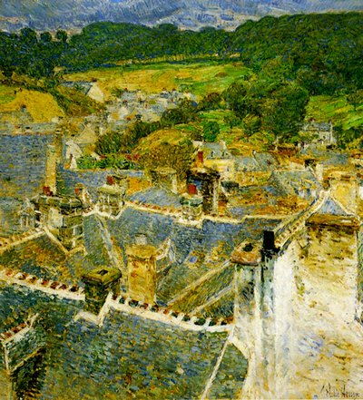 Rooftops, Pont-Aven, Brittany by Childe Frederick Hassam