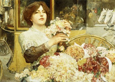 The Rose Girl by Childe Frederick Hassam