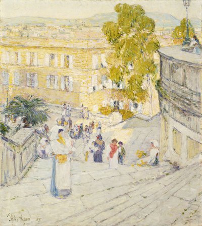 The Spanish Steps of Rome by Childe Frederick Hassam