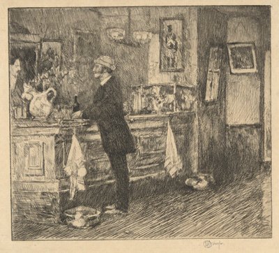 A New England Barroom by Childe Hassam