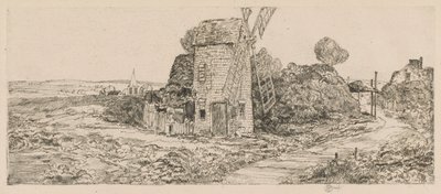 Long Island Windmill, 1929 by Childe Hassam