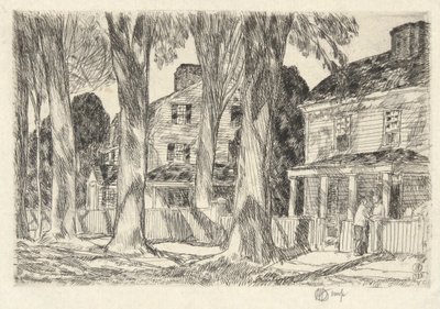 Sunlight Village Street, 1925 by Childe Hassam