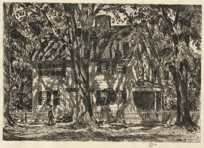 The Lion Gardner House, Easthampton by Childe Hassam