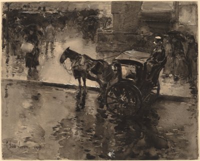 The Up-Tide on the Avenue by Childe Hassam