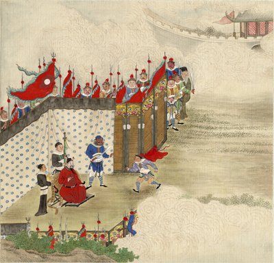 Chinese Prince Receiving Courier, ca 1820 by Chinese Master