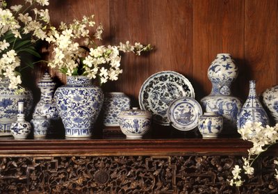 Blue and White Porcelain by Chinese School
