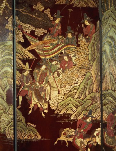 Coromandel Screen, c.1700 by Chinese School