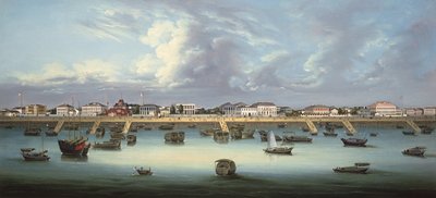 View of the Bund at Shanghai, c.1855 by Chinese School