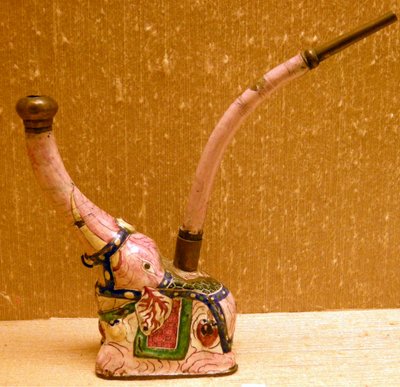 Water pipe shaped as an elephant by Chinese School