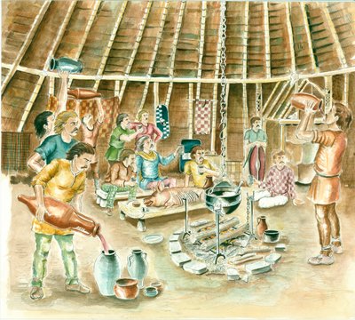 A Celtic Feast, Iron Age, c1990-2010 by Chris Evans