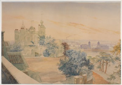 The Royal Observatory Looking Downhill by Christabel Airy