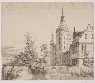 Frederiksborg Castle. View by the Coin Bridge by Christen Købke