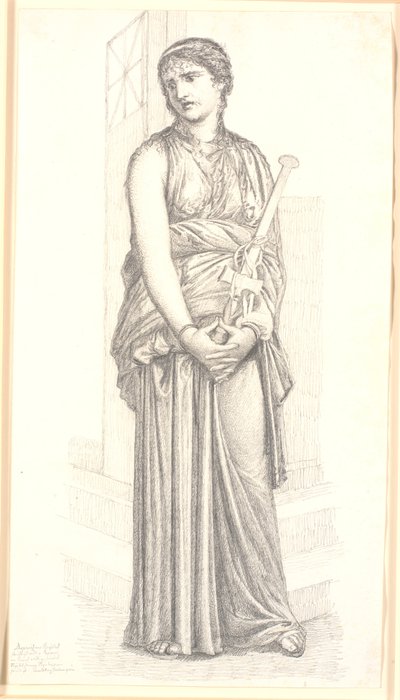 Medea with the Sword in Hand, Full Figure by Christen Købke