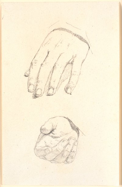 Studies of Hands by Christen Købke