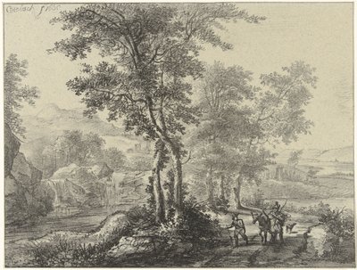 Wooded Landscape with Travelers by Christiaan Josi