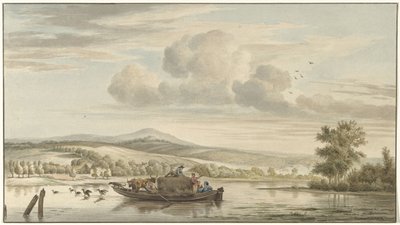 River View with Hay Barge by Christiaan Josi