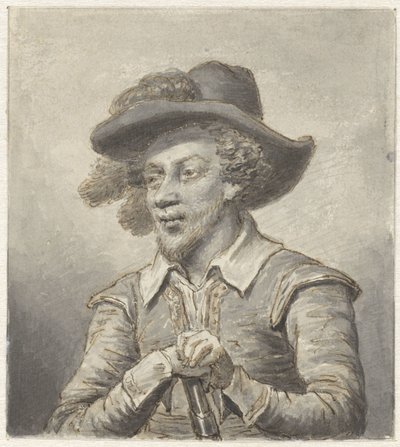 Warrior in Historical Costume by Christiaan Kramm