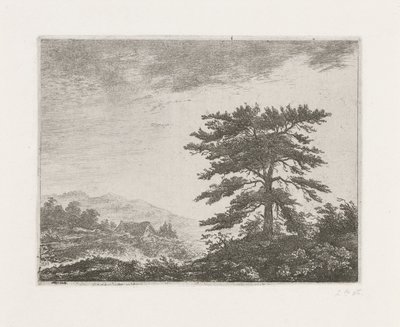 Tree in a Heath Landscape by Christiaan Wilhelmus Moorrees