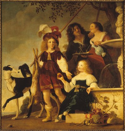 Allegorical family portrait, 1642 by Christiaen van Couwenbergh