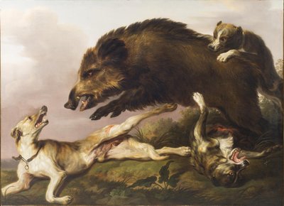 Wild Boar Hunt by Christian David Gebauer