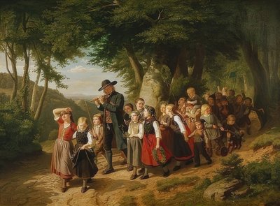 Return from the School Festival by Christian Eduard Boettcher