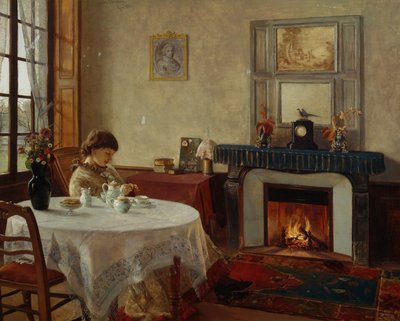Interior, Grez by Christian Eriksen Skredsvig