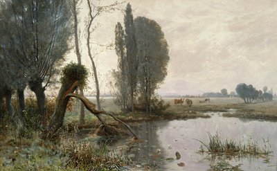 Landscape with Cows by Christian Eriksen Skredsvig