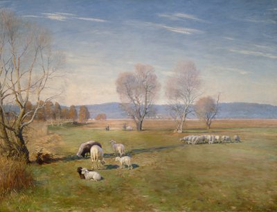 Landscape with Sheep by Christian Eriksen Skredsvig