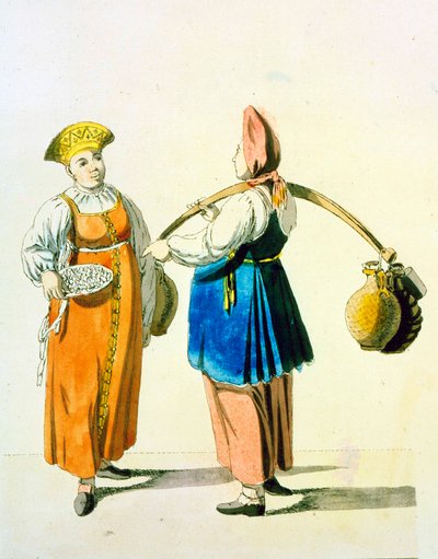 Dairywomen by Christian Gottfried Heinrich Geissler