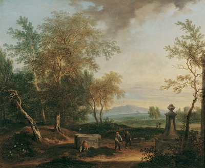 Landscape with Pedestal by Christian Hilfgott Brand