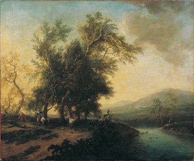 Landscape with Staffage by Christian Hilfgott Brand