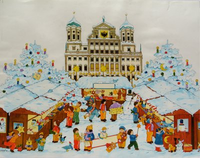 Christmas Market (Old City Augsburg) by Christian Kaempf