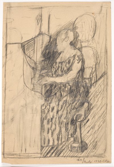 Woman at the Piano by Christian Kongstad Petersen