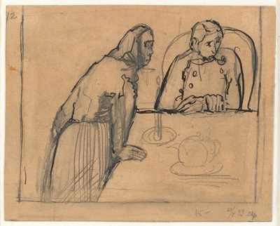The Soldier Visits His Old Mother by Christian Kongstad Petersen